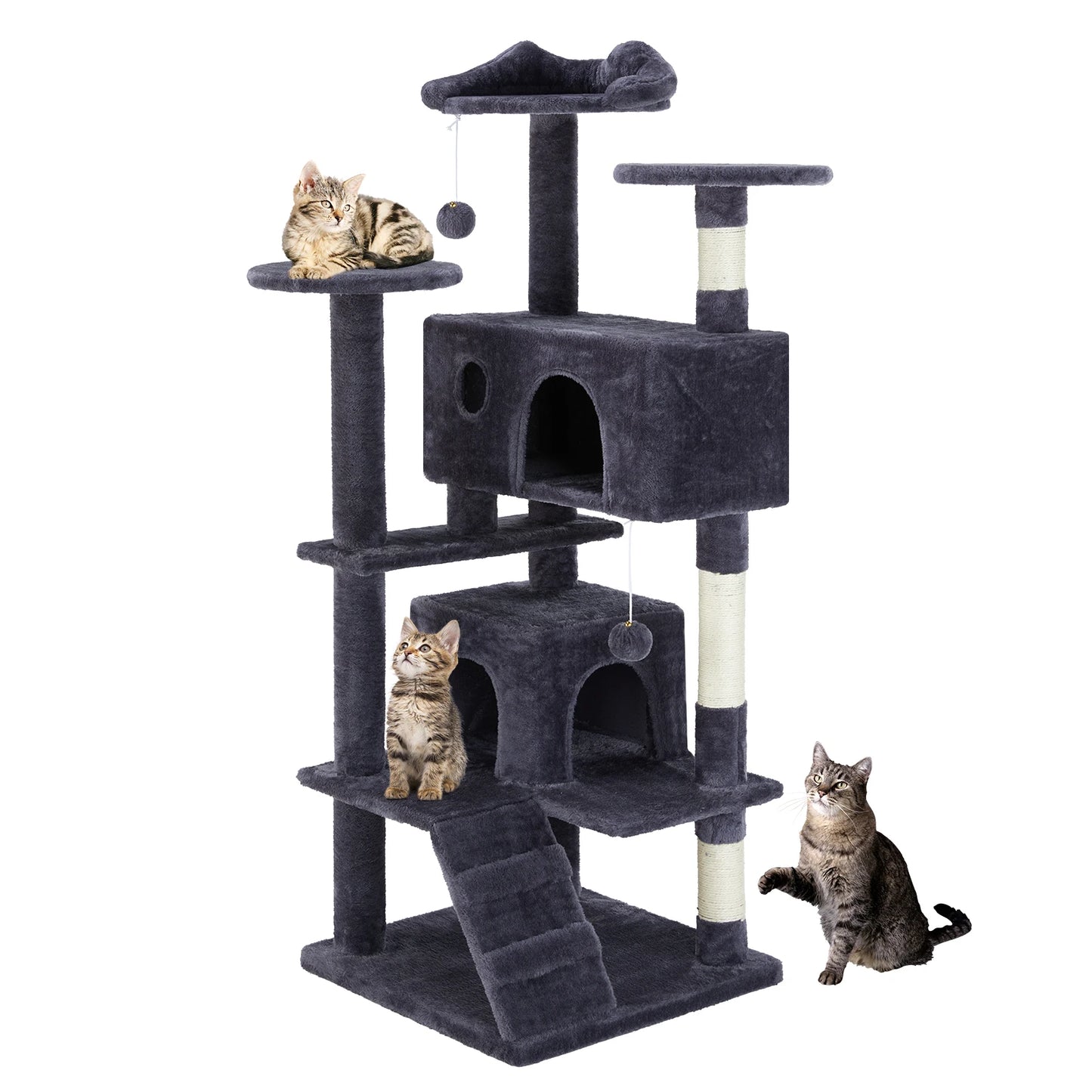 JHK Multi Level Cat Tree Tower Indoor Cats Play House