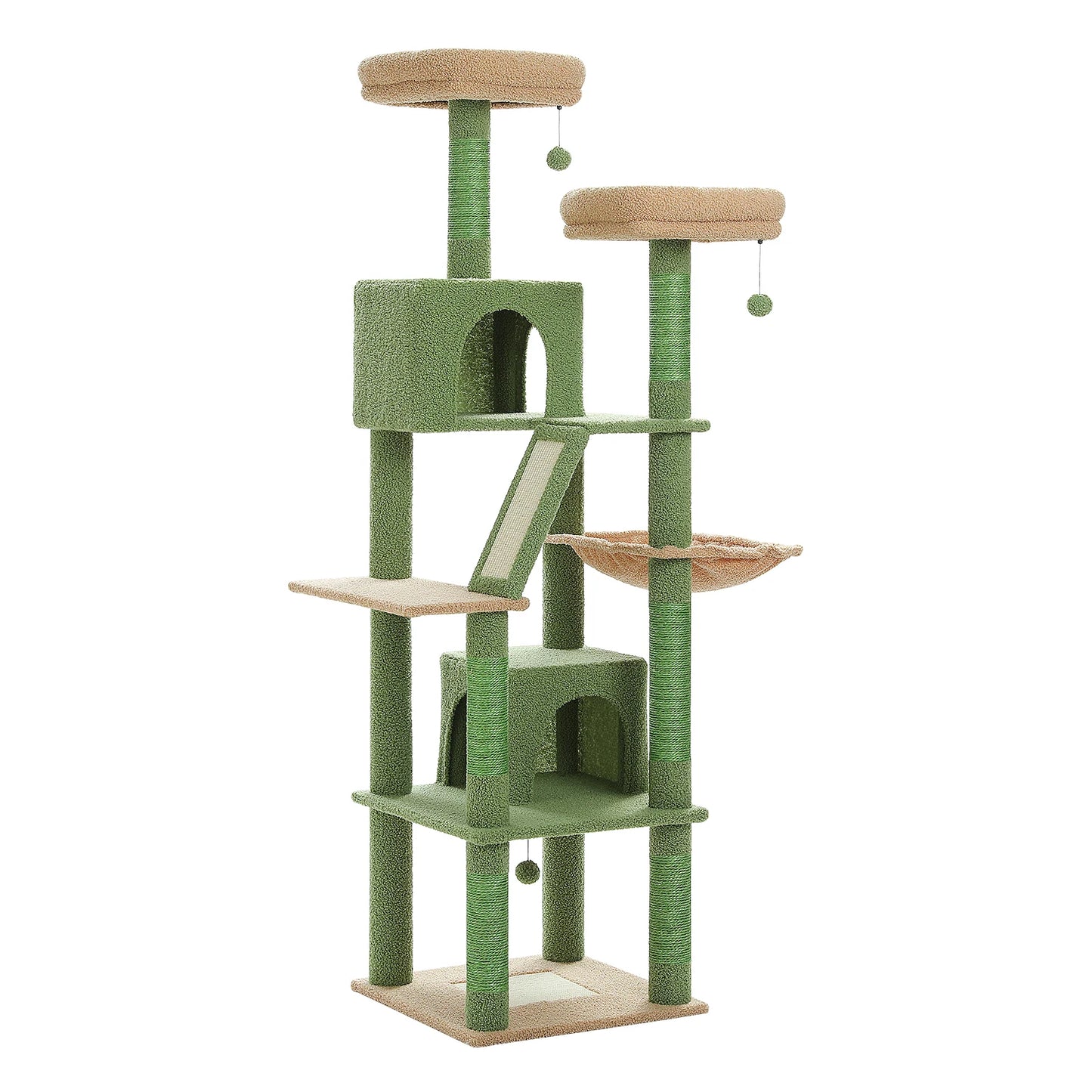 Large Cat Tree Tall Cat Tower for Indoor Cats Multi Level Plush Cat Condo with Scratching Posts Scratching Boards Perches and Caves