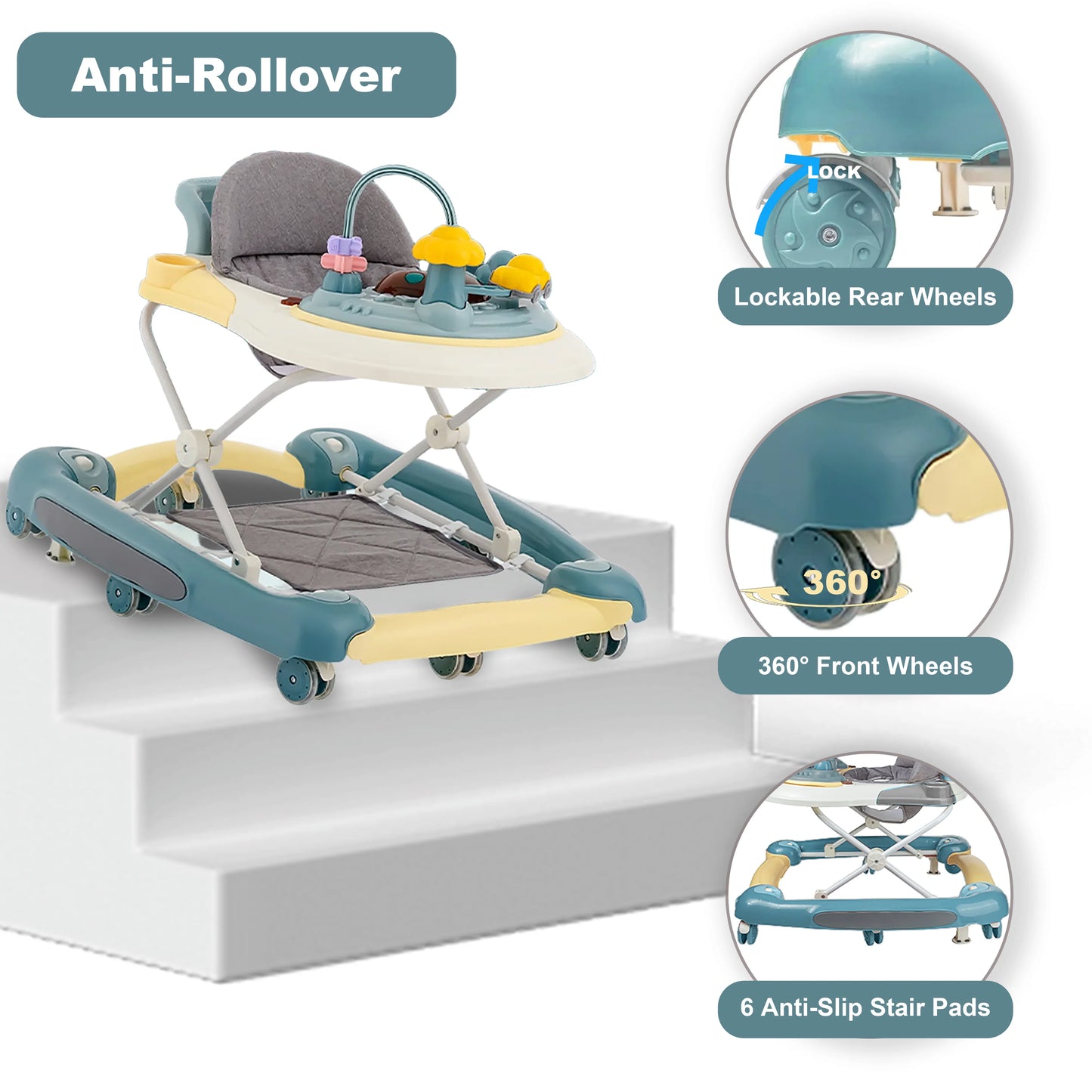 Guangdong CN Baby Walker 6 In 1 With Music Lights Toy Rack