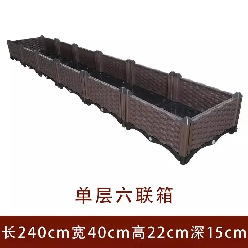 Hign-concerned Plastic Balcony Flower Pot For Outdoor Use