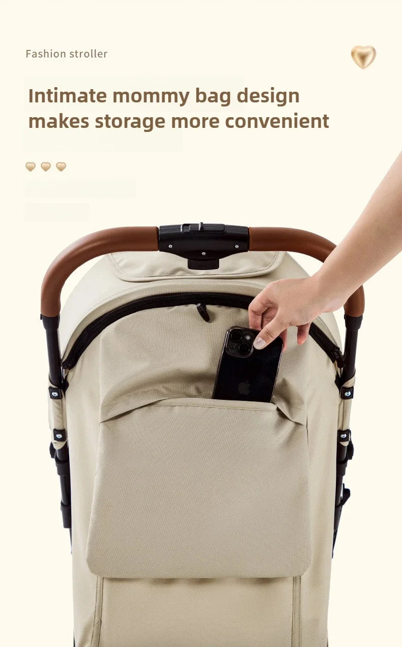 Portable Baby Stroller Lightweight Travel Four-Wheel Design Easy To Store Can Sit Or Lie Down