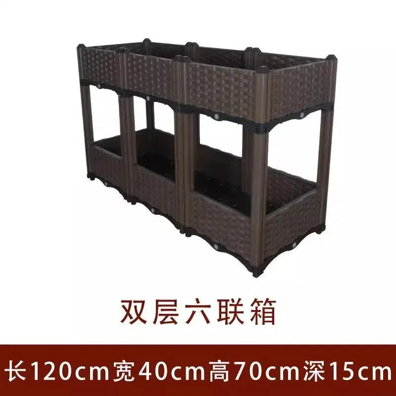 Hign-concerned Plastic Balcony Flower Pot For Outdoor Use