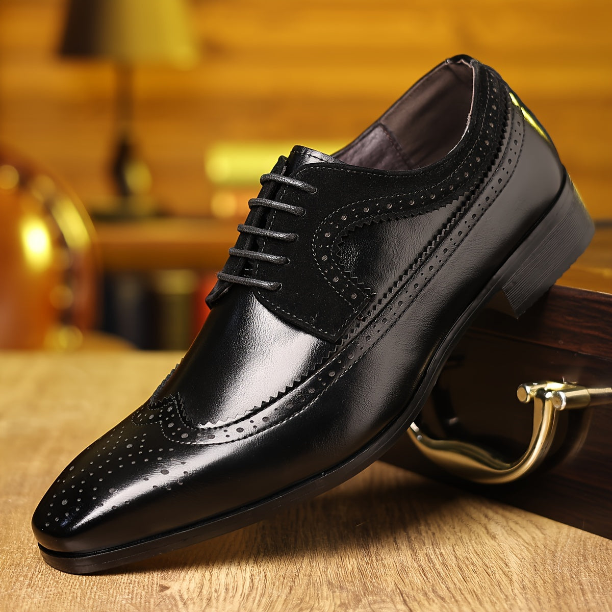 British Style Mens Formal Lace Up Shoes For Office And Business