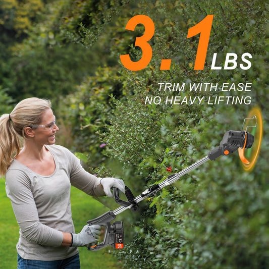 Weeder Trimmer Portable Foldable Electric Lawn Mower 21V With 2 Lithium Batteries 4 Blades Cordless Handheld Garden Multi Function Weeder