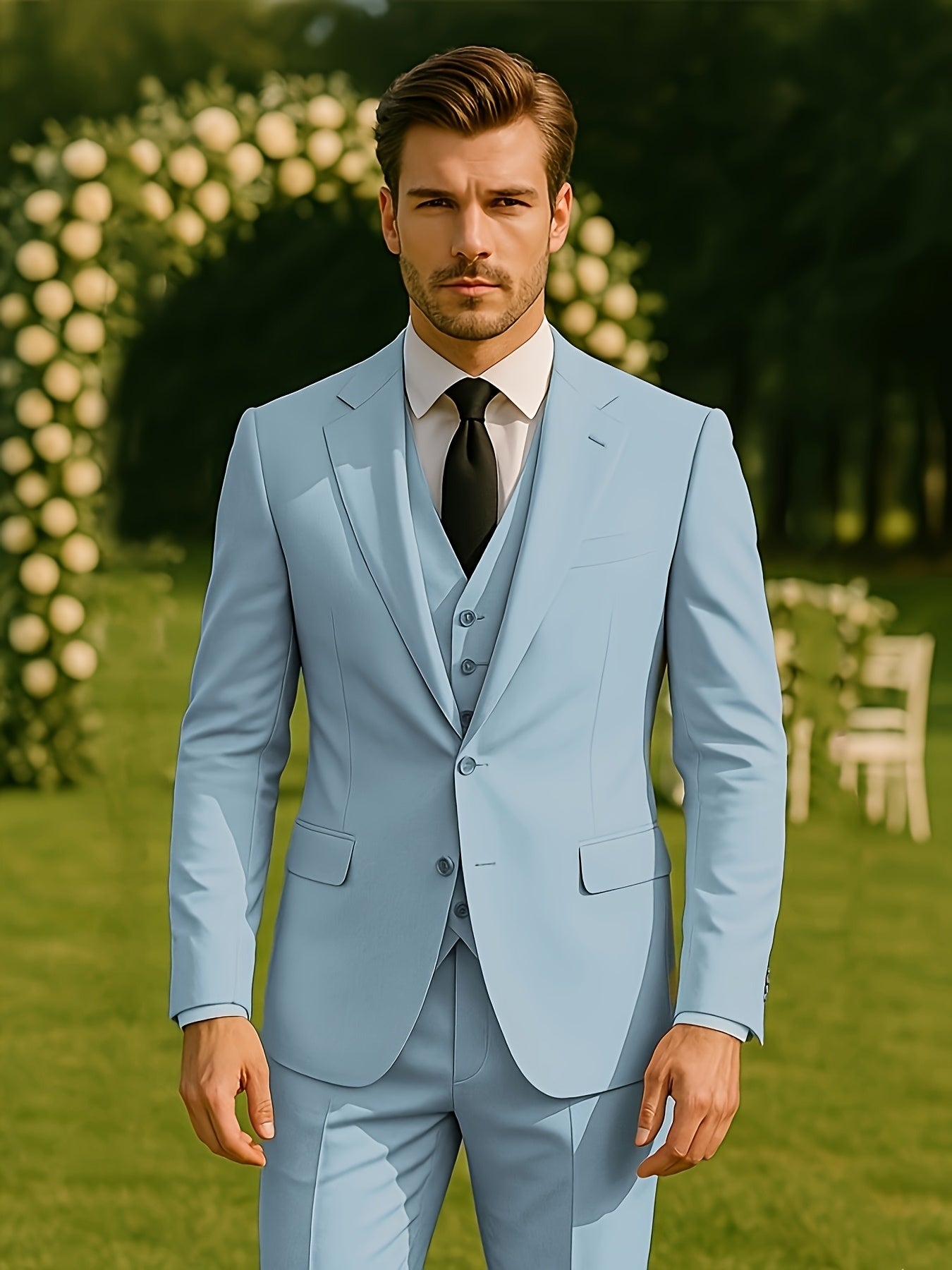Stylish Three-Piece Suit for Men, Including a Groom'S Tailcoat, Sports Jacket, Vest, And Trousers, Perfect As Valentine'S Gifts