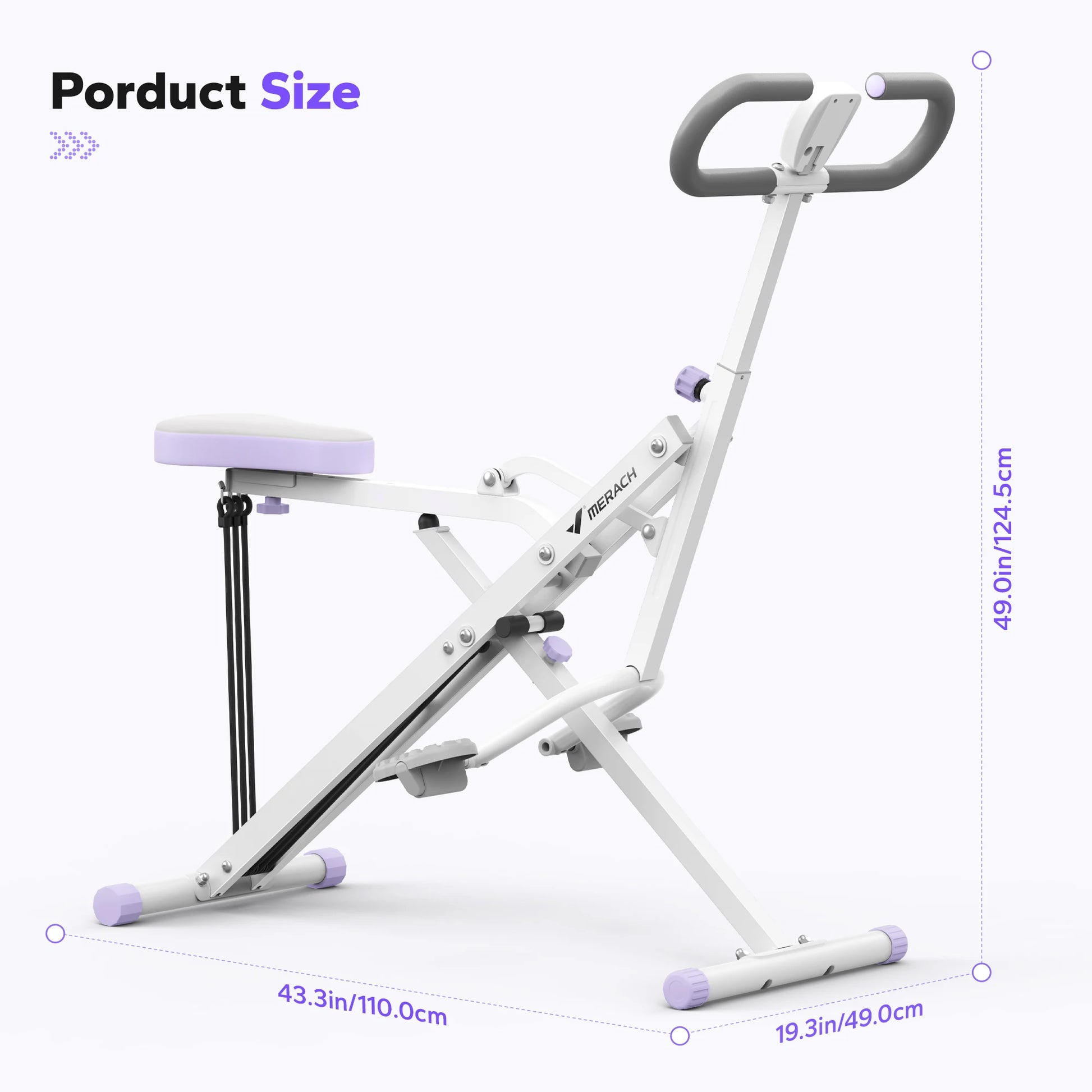 MERACH 2in1 Squat Rowing Machine Foldable Home Gym