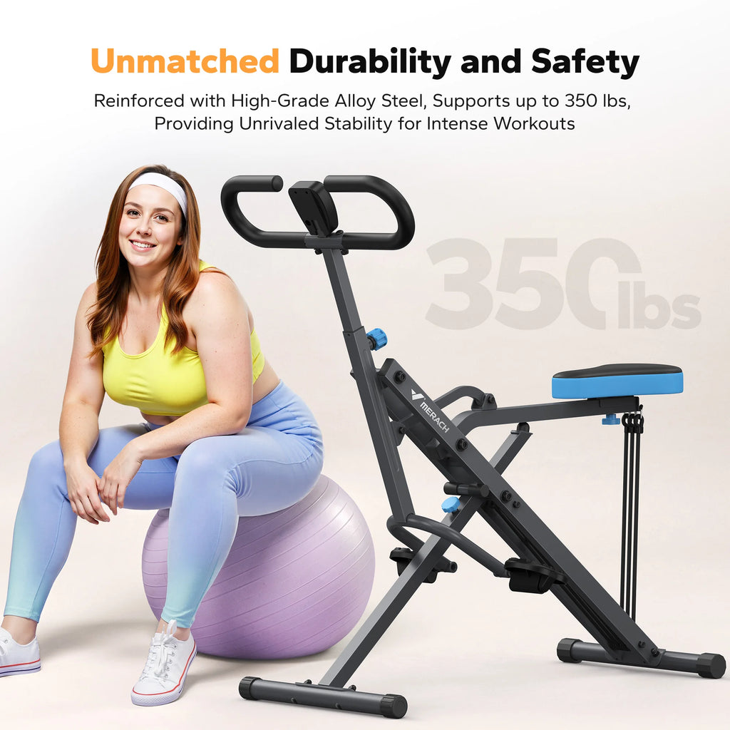 MERACH 2in1 Squat Rowing Machine Foldable Home Gym