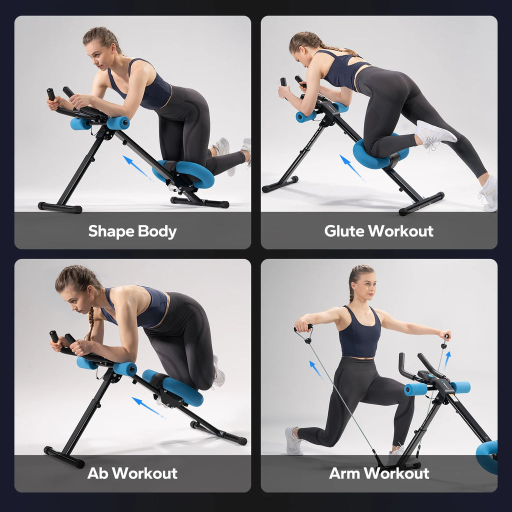 MERACH Ab Machine Adjustable Trainer Foldable for Core and Abs