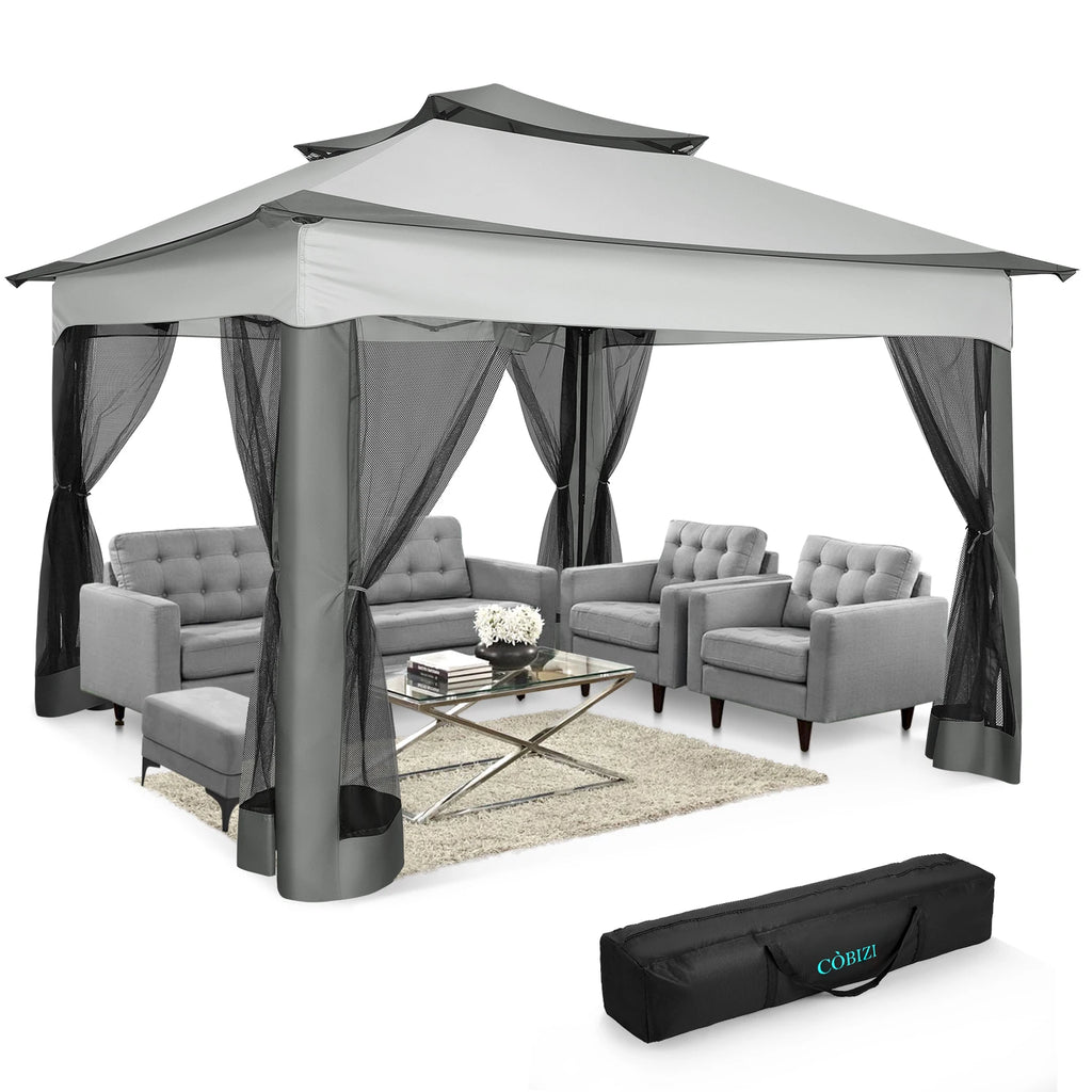 Tooluck Pop Up Gazebo With Mosquito Netting And Carry Bag