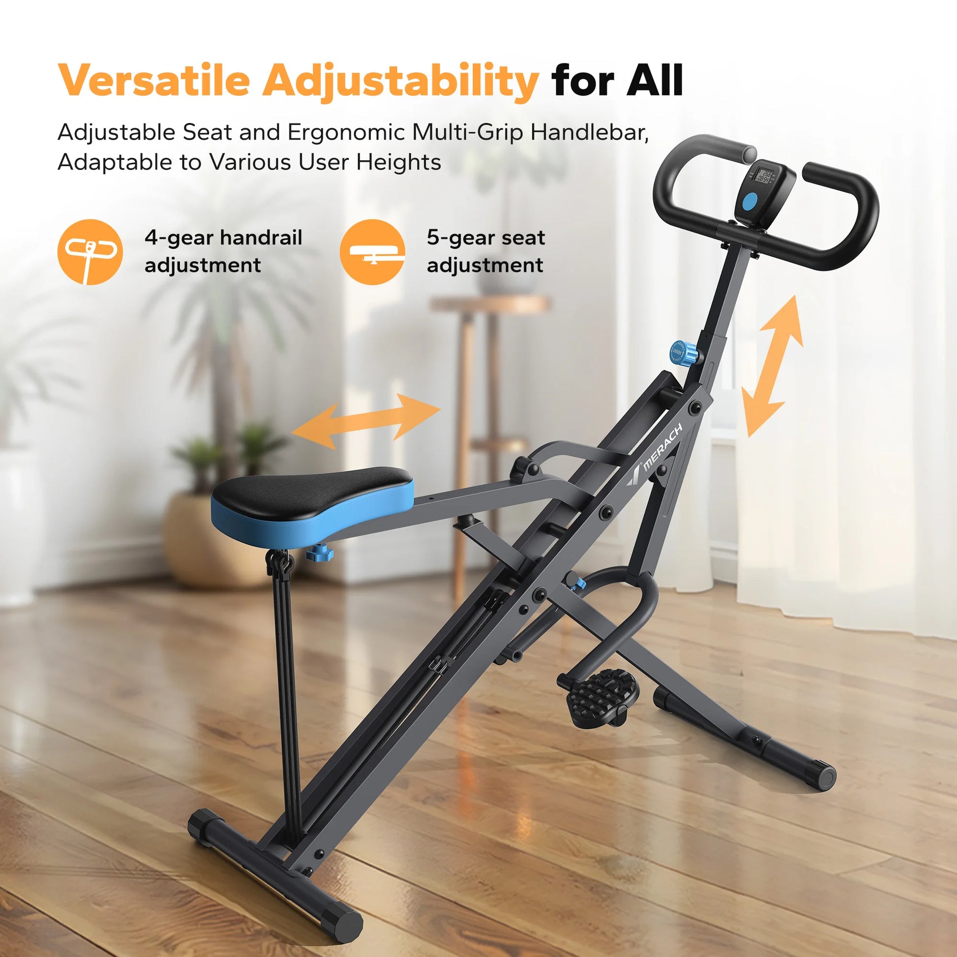 MERACH 2in1 Squat Rowing Machine Foldable Home Gym