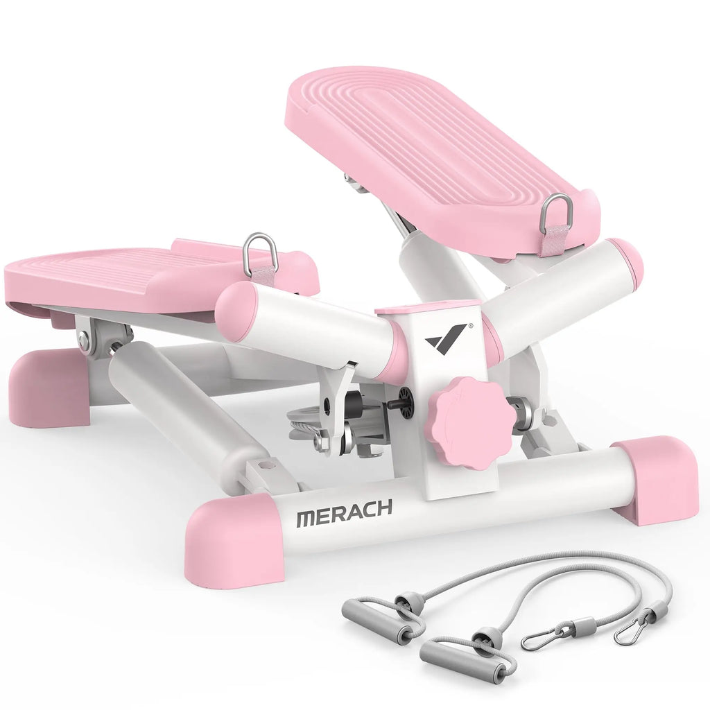 MERACH Mini Stepper With Resistance Band For Home Fitness