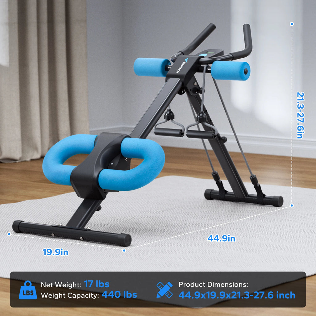 MERACH Ab Machine Adjustable Trainer Foldable for Core and Abs