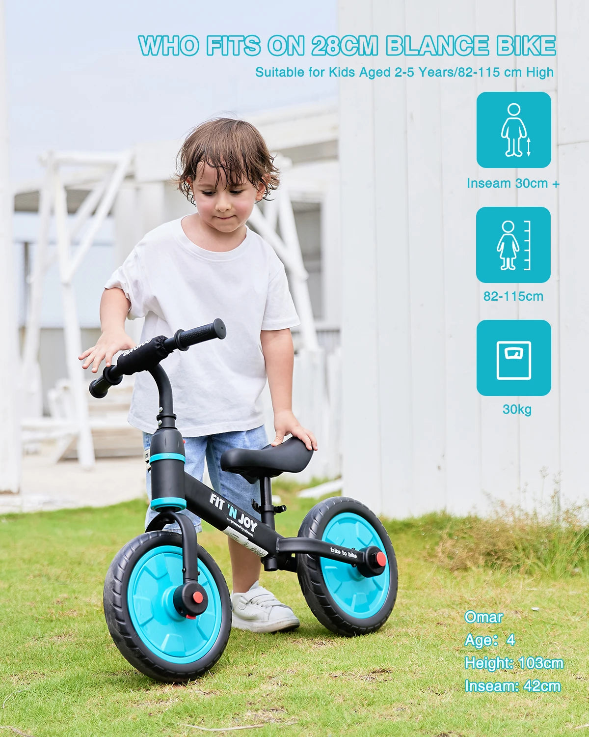 UBRAVOO Fit N Joy Beginner Toddler Training Bicycle 4 In 1