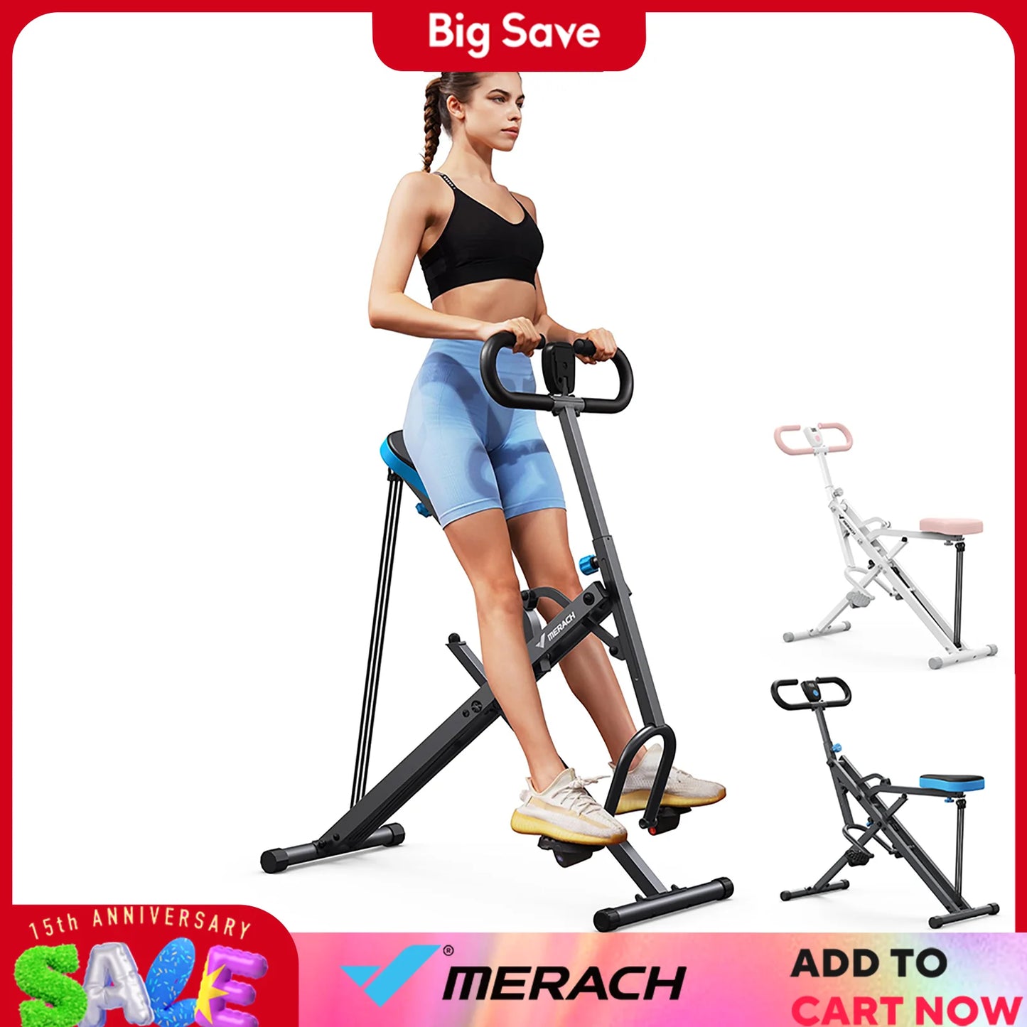 MERACH 2in1 Squat And Rowing Machine Foldable Home Gym