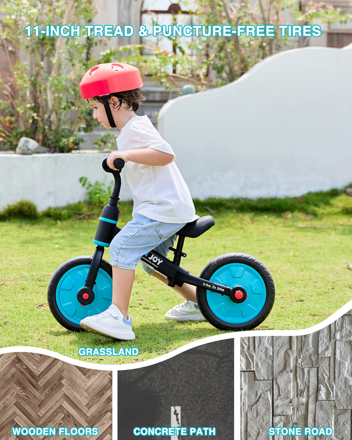 UBRAVOO Fit N Joy Beginner Toddler Training Bicycle 4 In 1