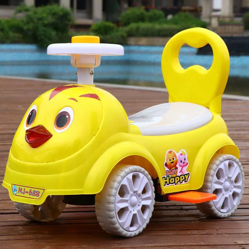 2025 New Arrival Baby Swing Car Sliding Luge Anti-Rollover Baby Walker Car Children's Car Can Sit on Four Wheels