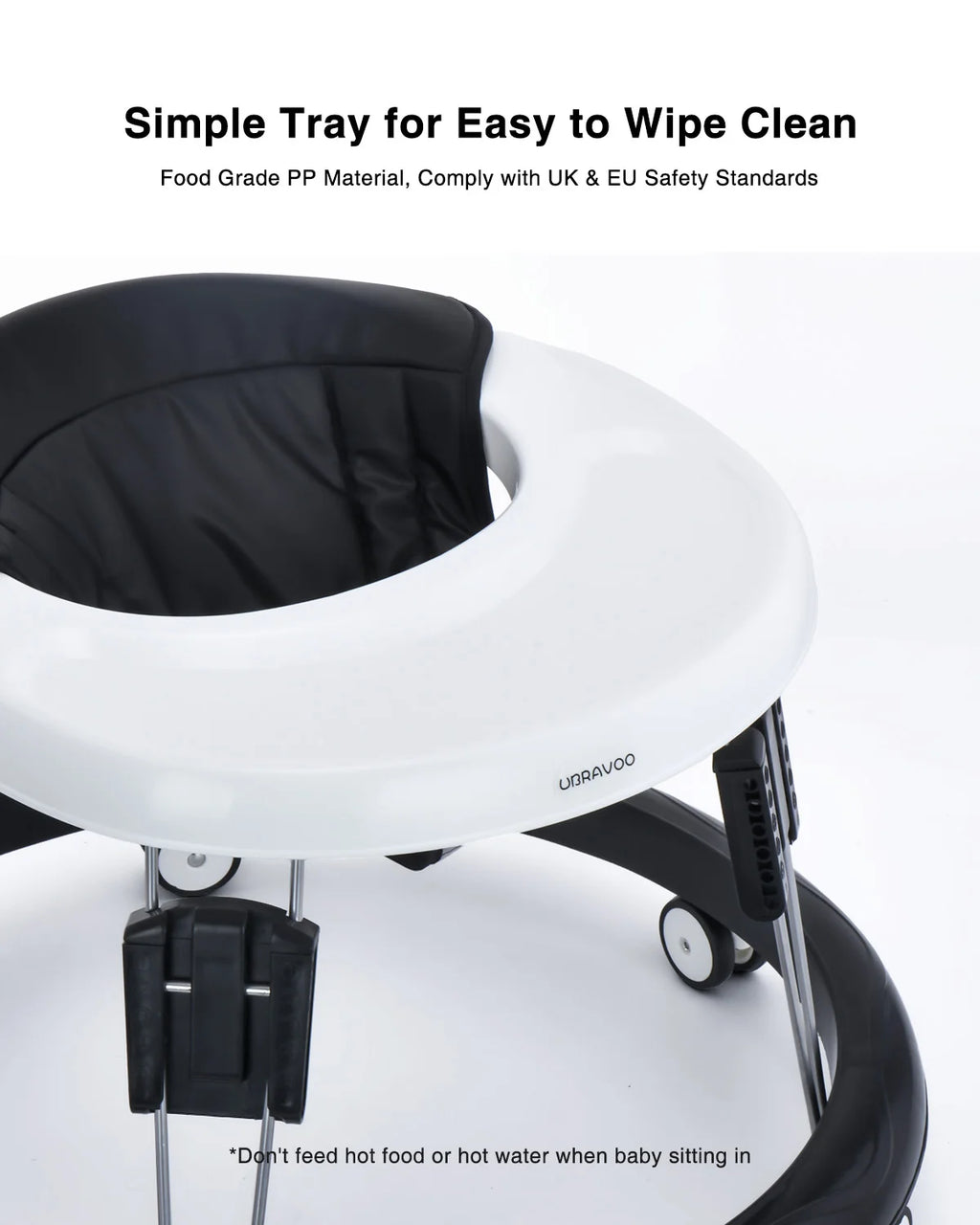 Ubravoo Baby Walker With Universal Wheels Adjustable Height 6-18 Months
