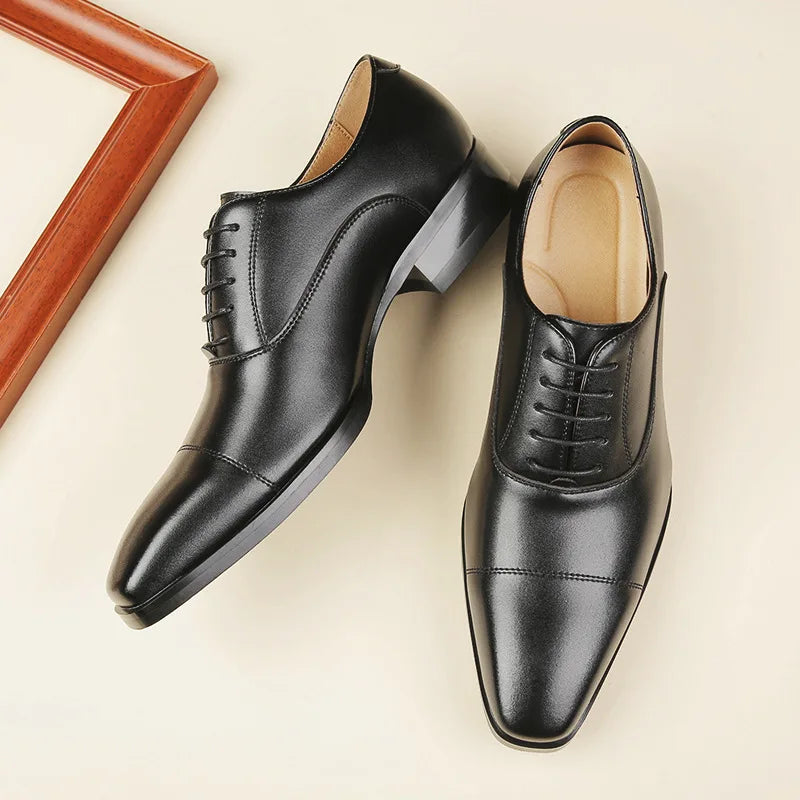 COZOK Genuine Leather Men's Dress Shoes Oxford Derby