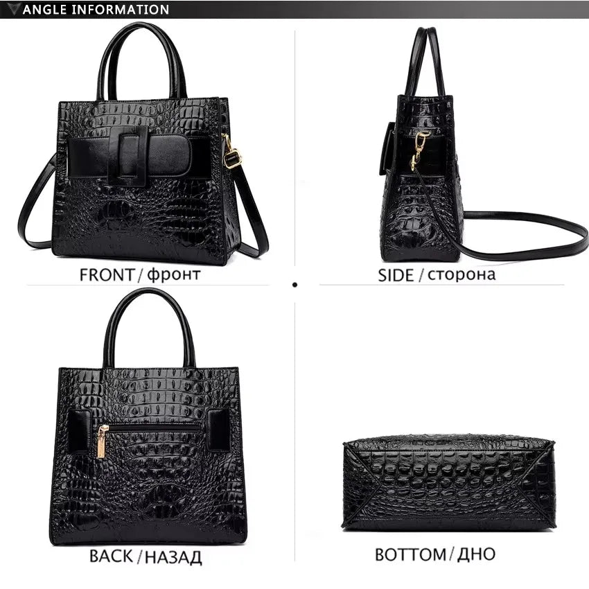 SZHIYCN Crocodile Pattern Leather Crossbody Bag for Women