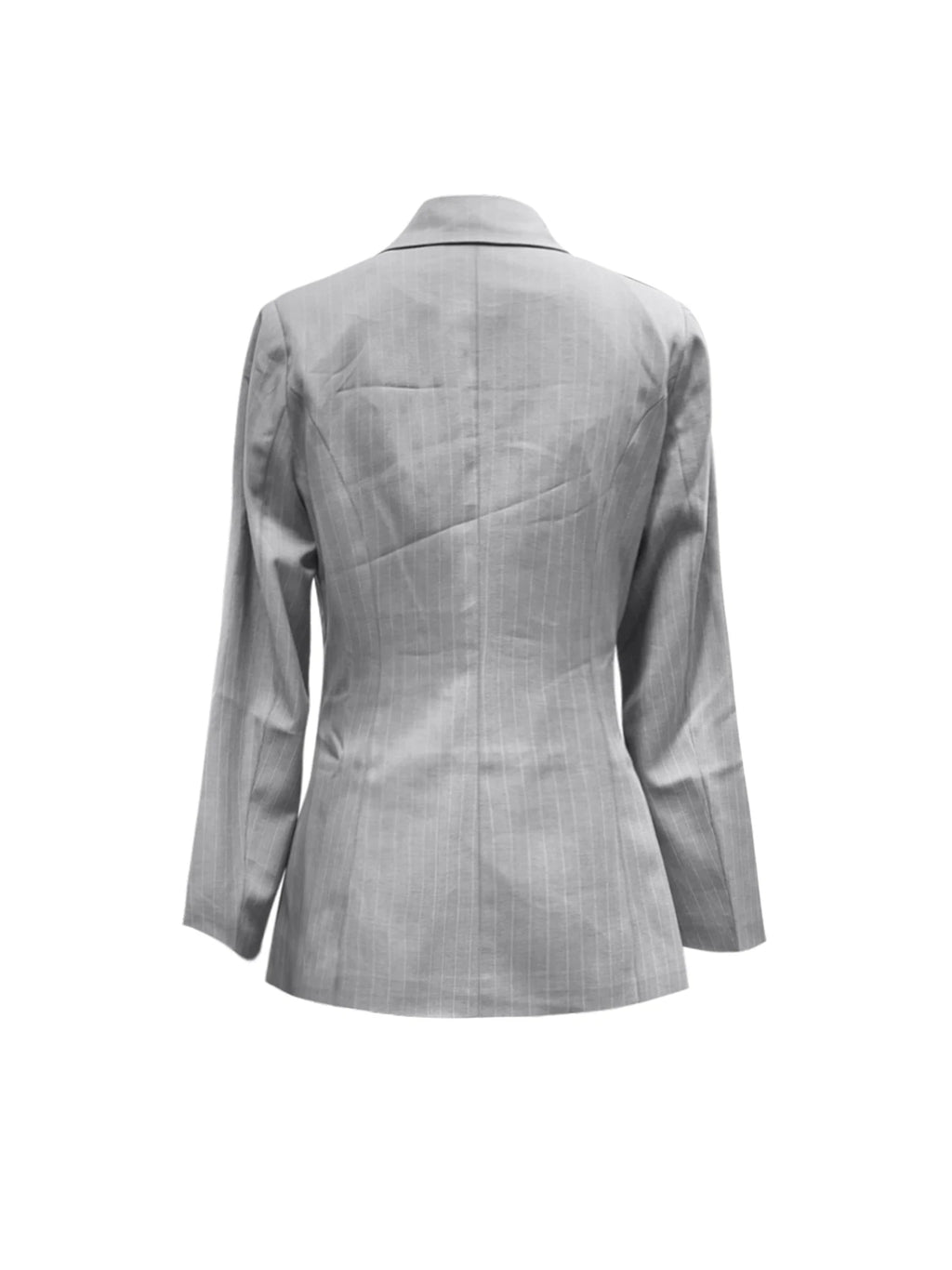 CN Guangdong Women's Striped Blazer With Peak Lapel
