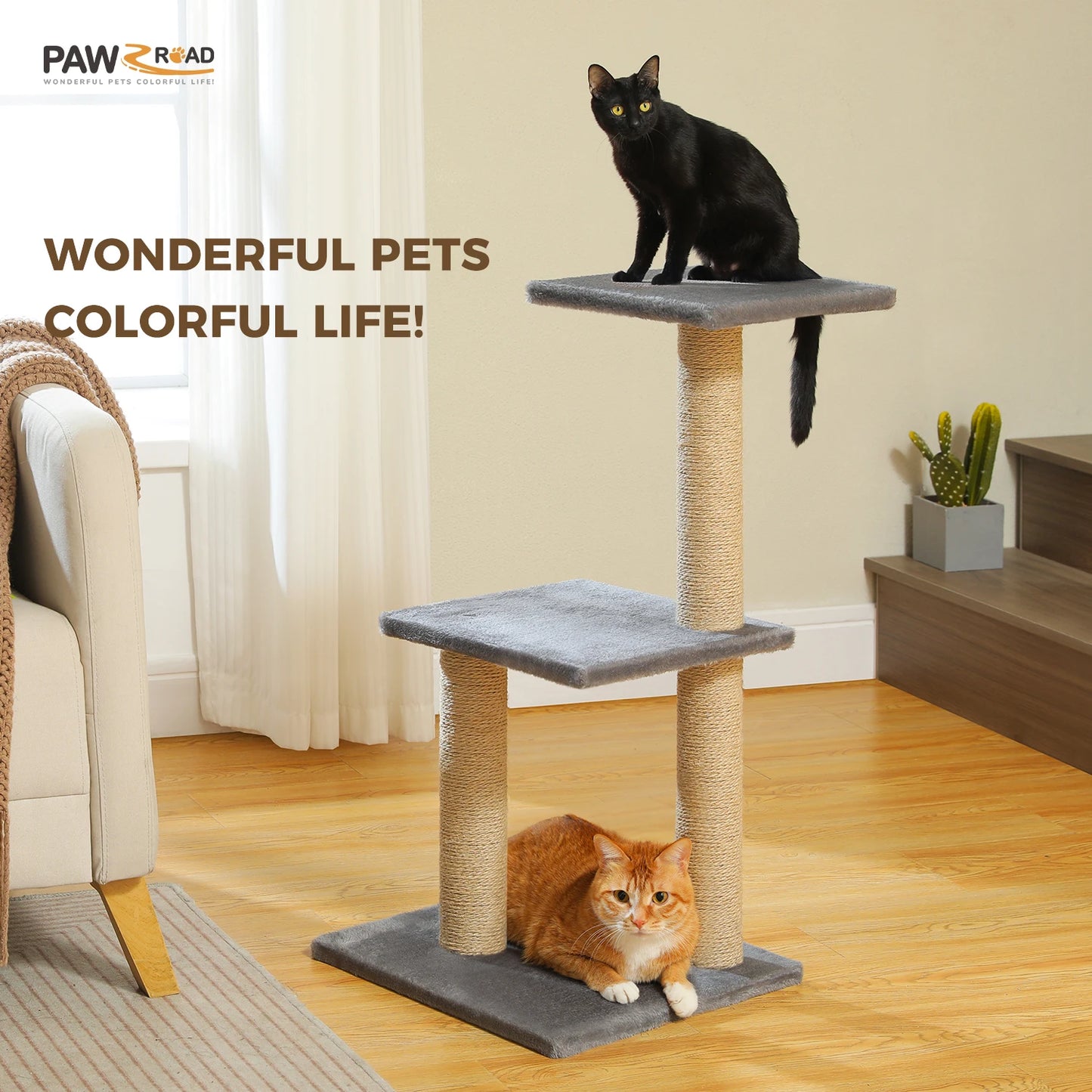 PAWZ Road Cat Tree Indoor Cats Two Styles Scratching Posts