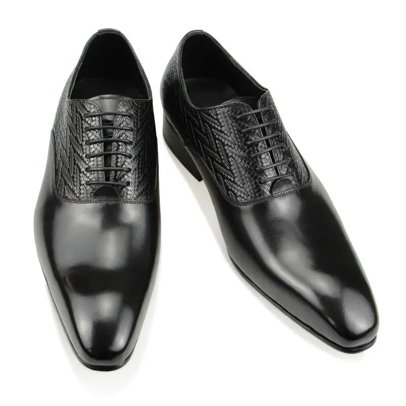 Wedding Shoes Top Layer Cow Leather Handcrafted Elegant Formal Office Business Non Slip Wear Comfortable Fashion Dress Man Shoes