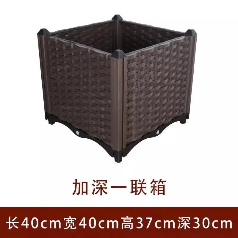 Hign-concerned Plastic Balcony Flower Pot For Outdoor Use