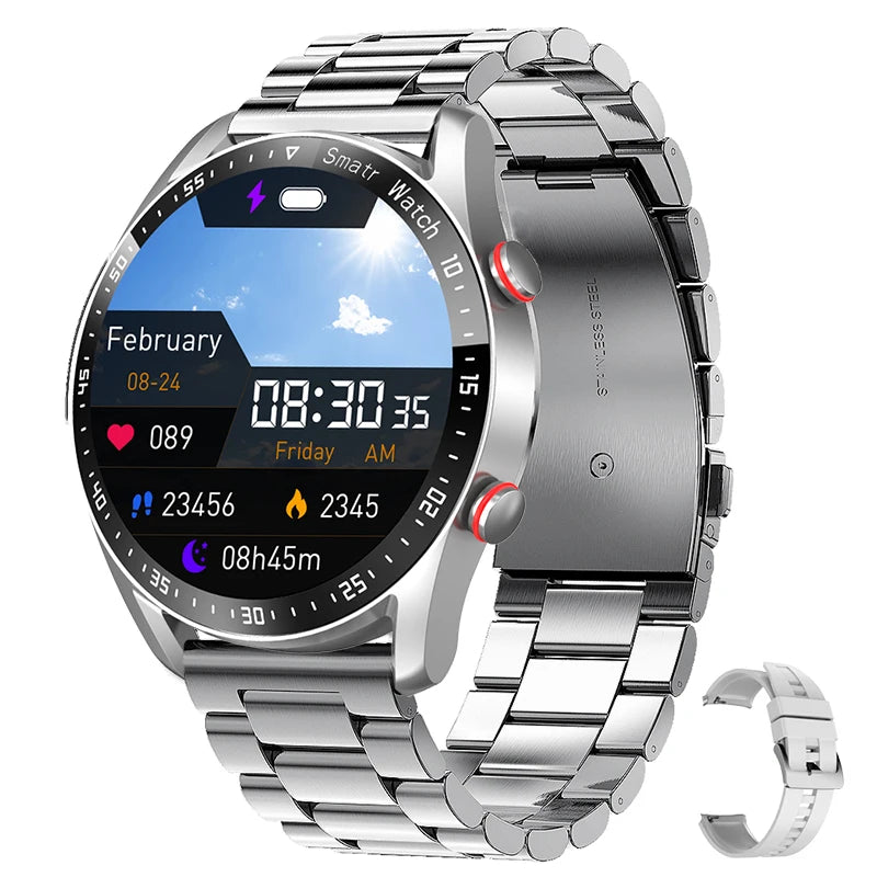 ECG PPG Bluetooth Smart Watch for Men Health Monitor