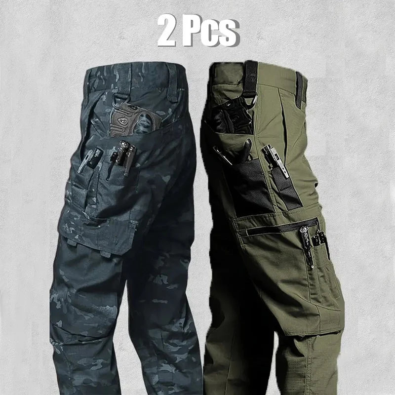 Men's Outdoor Tactical Cargo Pants 2-Piece Set For Work