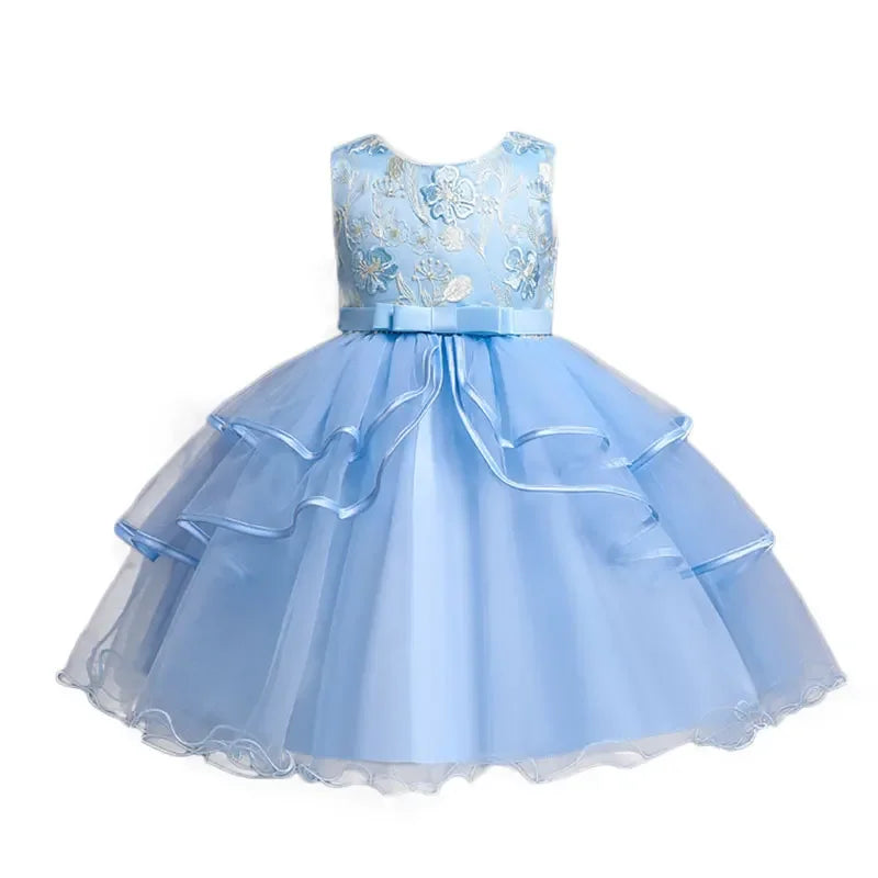 ELVESNEST Lace Sleeveless Flower Girl Dress Knee Length