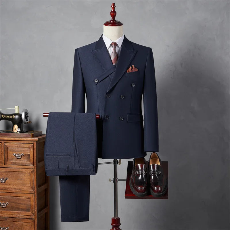 Xomoflag Classic Mens 2 Piece Suit Set Blazer Pants