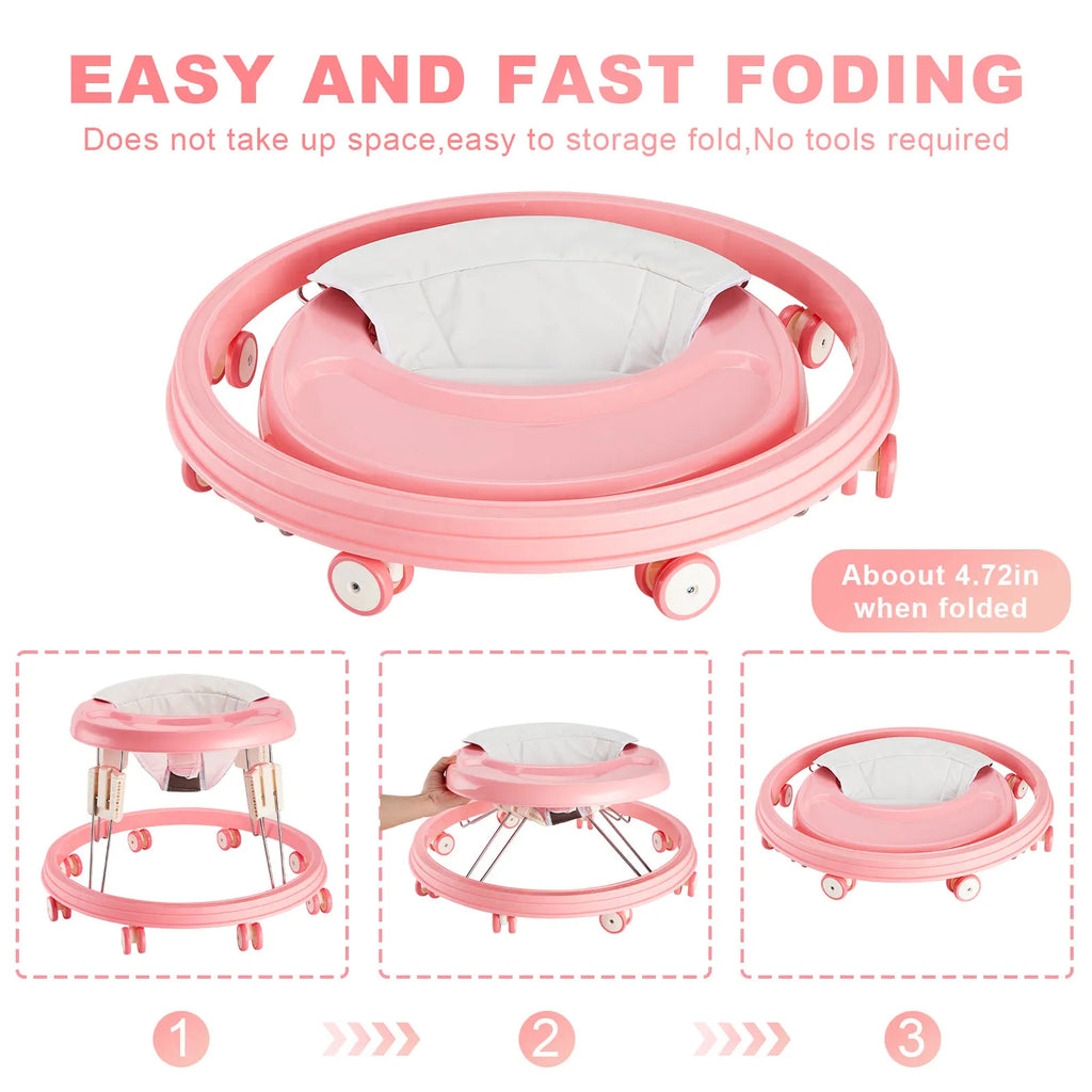 Zhejiang Baby Walker Foldable Anti Roll Over Brake Design