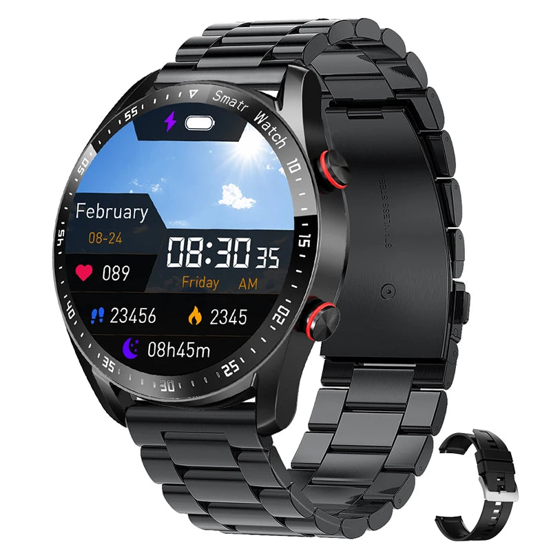 ECG PPG Bluetooth Smart Watch for Men Health Monitor