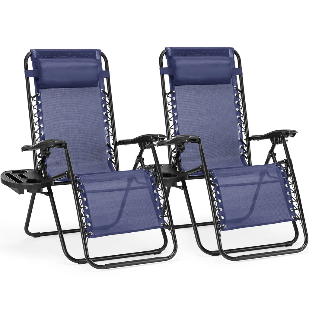 JHK Zero Gravity Dual Recliners with Cup Holders for Outdoors