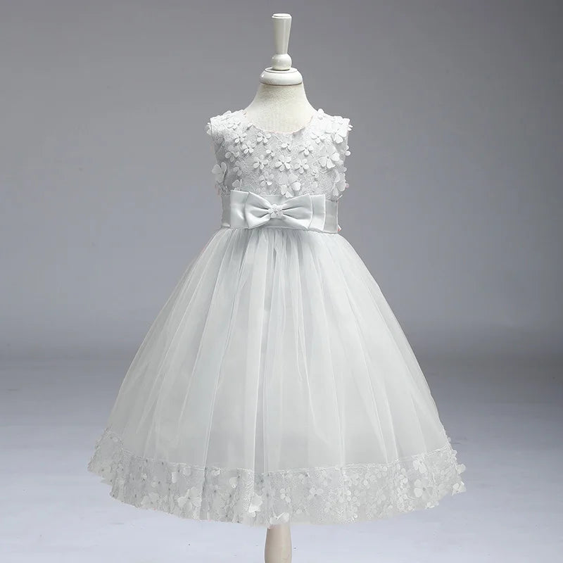 PLBBFZ Elegant Flower Girls Tulle Party Dress