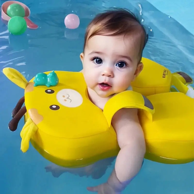 KLEYOU Baby Non-Inflatable Pool Float For 6-36 Months