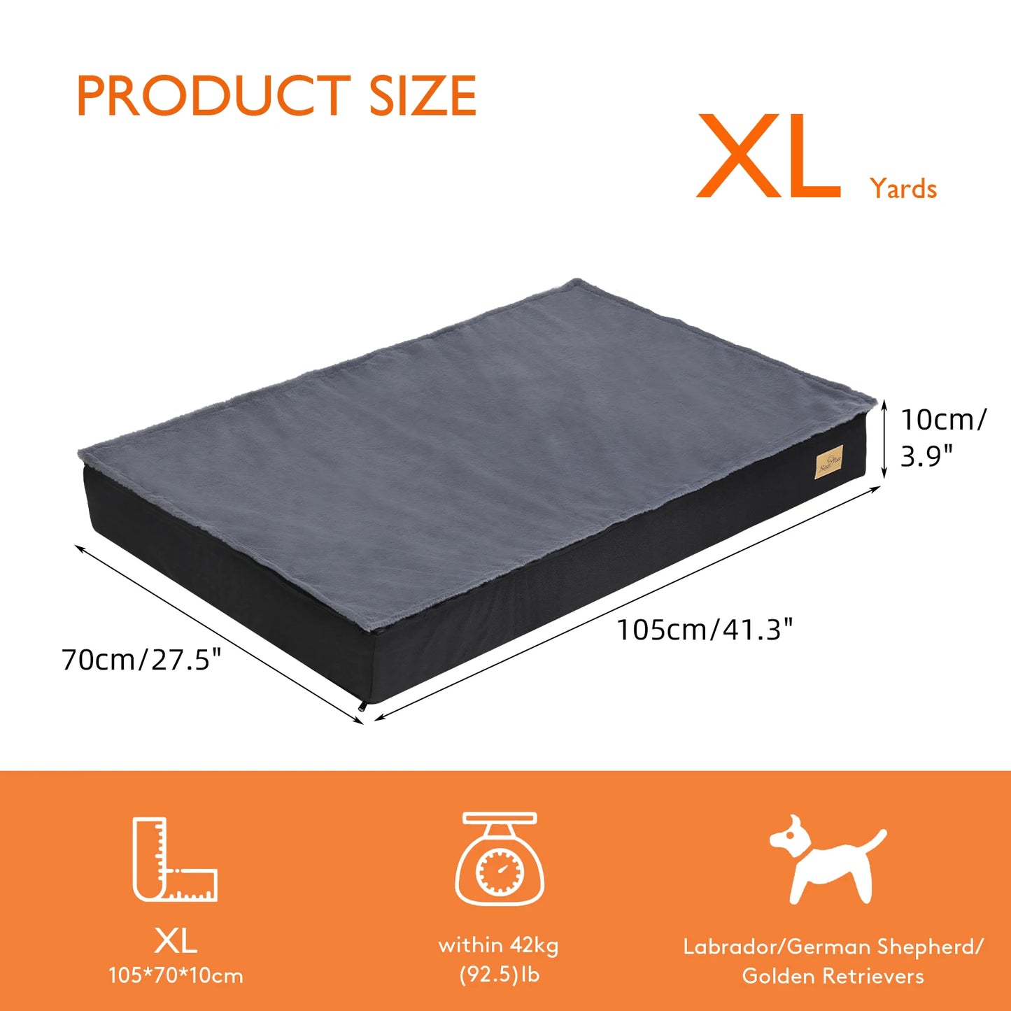 Washable Dog Beds for Large Dogs Comfortable Orthopedic Dog Bed Sponge Foam Pet Bedding