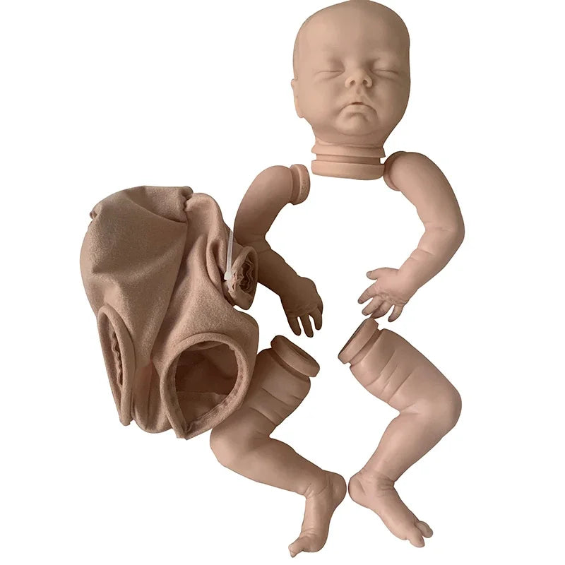 Shanghai Reborn Doll Parts Kit Vinyl Painted Body Head Limbs