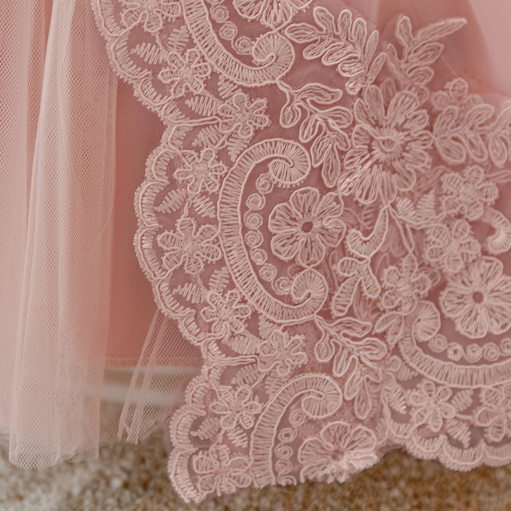 PLBBFZCN Infant Embroidery Flower Party Dress Baby Girls
