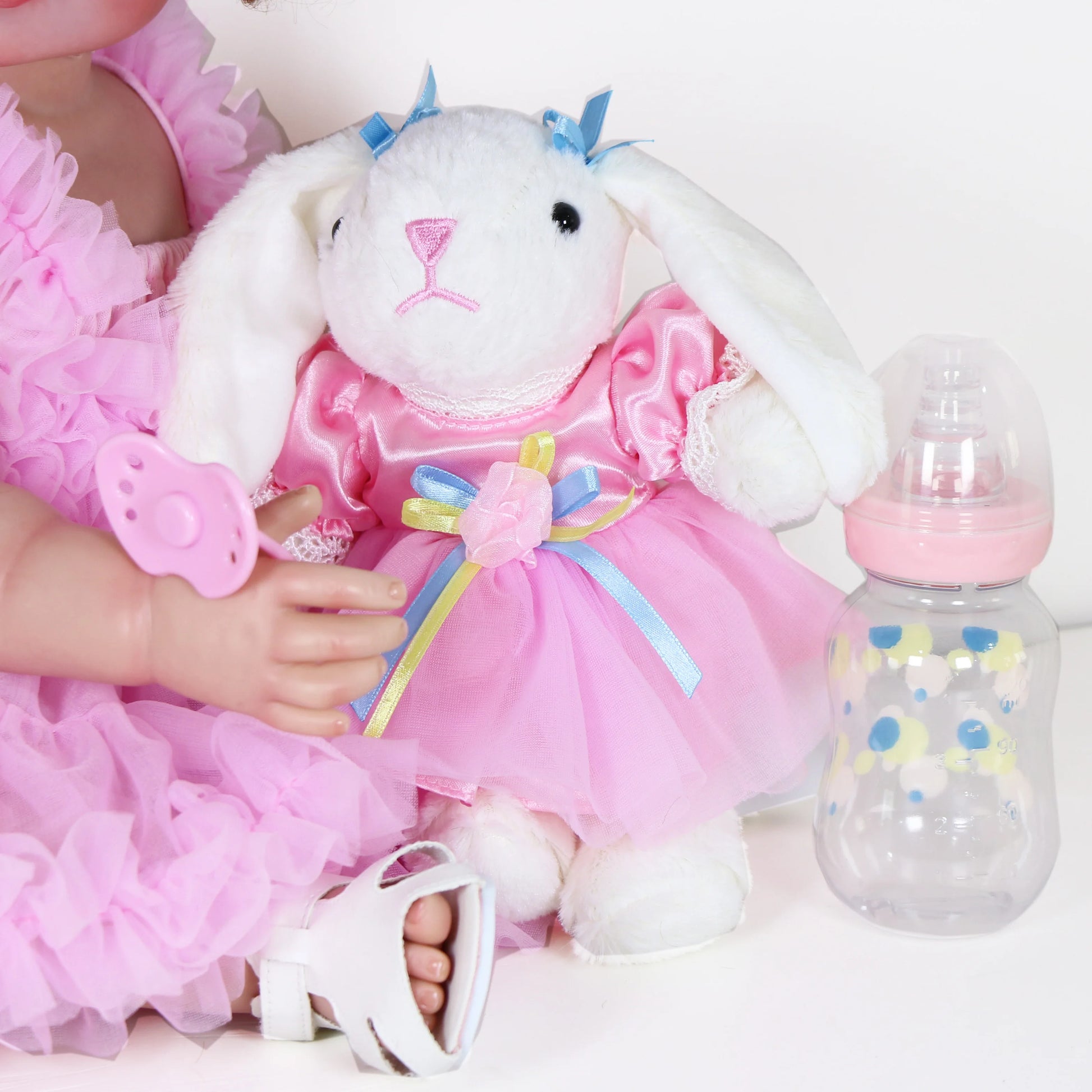 Ying Huan Mei Happy Dance Reborn Toddler Doll Plush Bunny