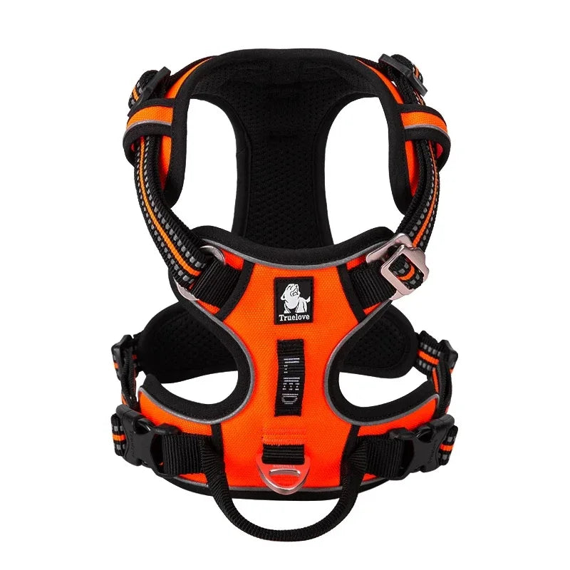 TrueLove Reflective No Pull Nylon Dog Harness Adjustable Step In