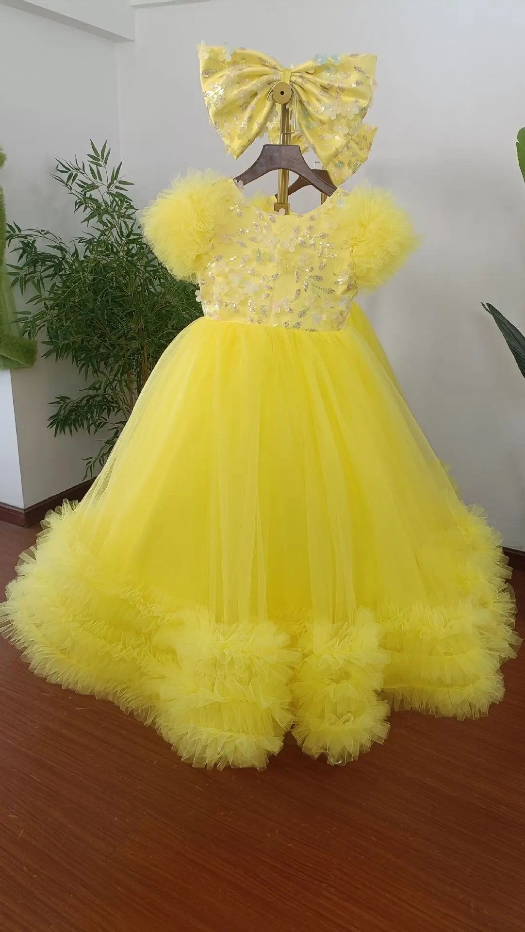 KLFLGDCN Girls Ankle Length Formal Dress For Wedding Party