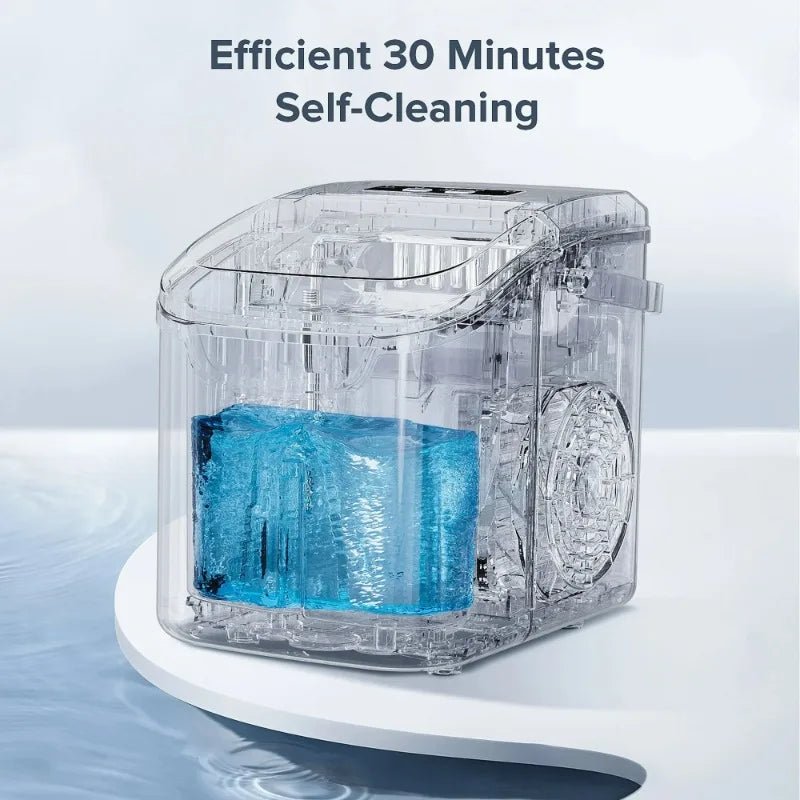 HAOYUNMA Auseo Portable Ice Maker Countertop Fast Ice