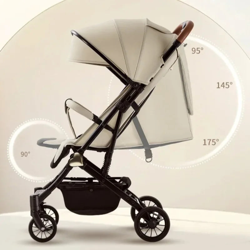 Portable Baby Stroller Lightweight Travel Four-Wheel Design Easy To Store Can Sit Or Lie Down
