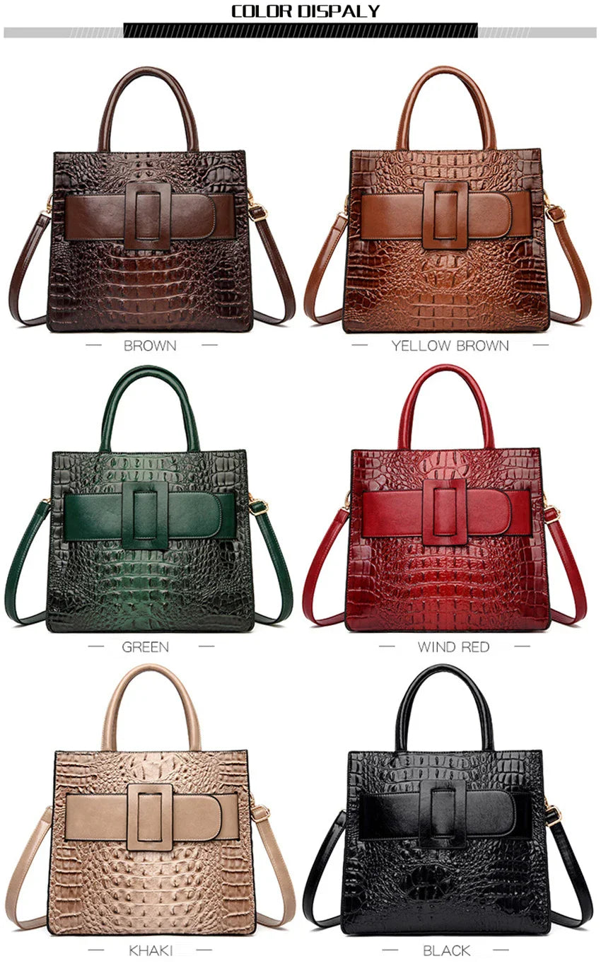 SZHIYCN Crocodile Pattern Leather Crossbody Shoulder Bag For Women Luxury