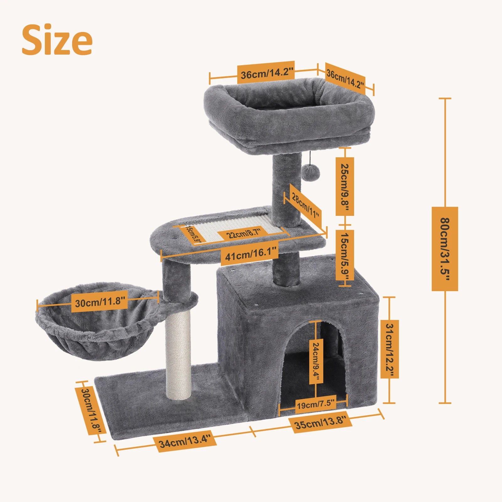 PAWZ Road Cat Tree Tower Indoor Cats Scratching Posts