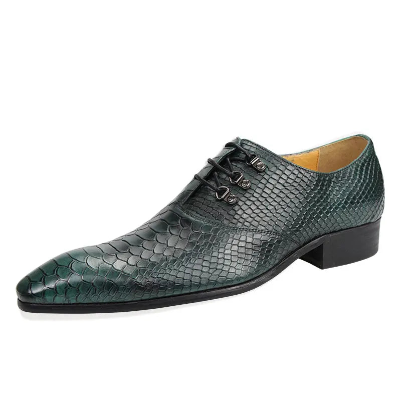 Handmade Wedding Oxfords Dress Office Shoes For Men High Grade Genuine Leather Dress Shoe Lace Up Leather Shoes Career Fashion