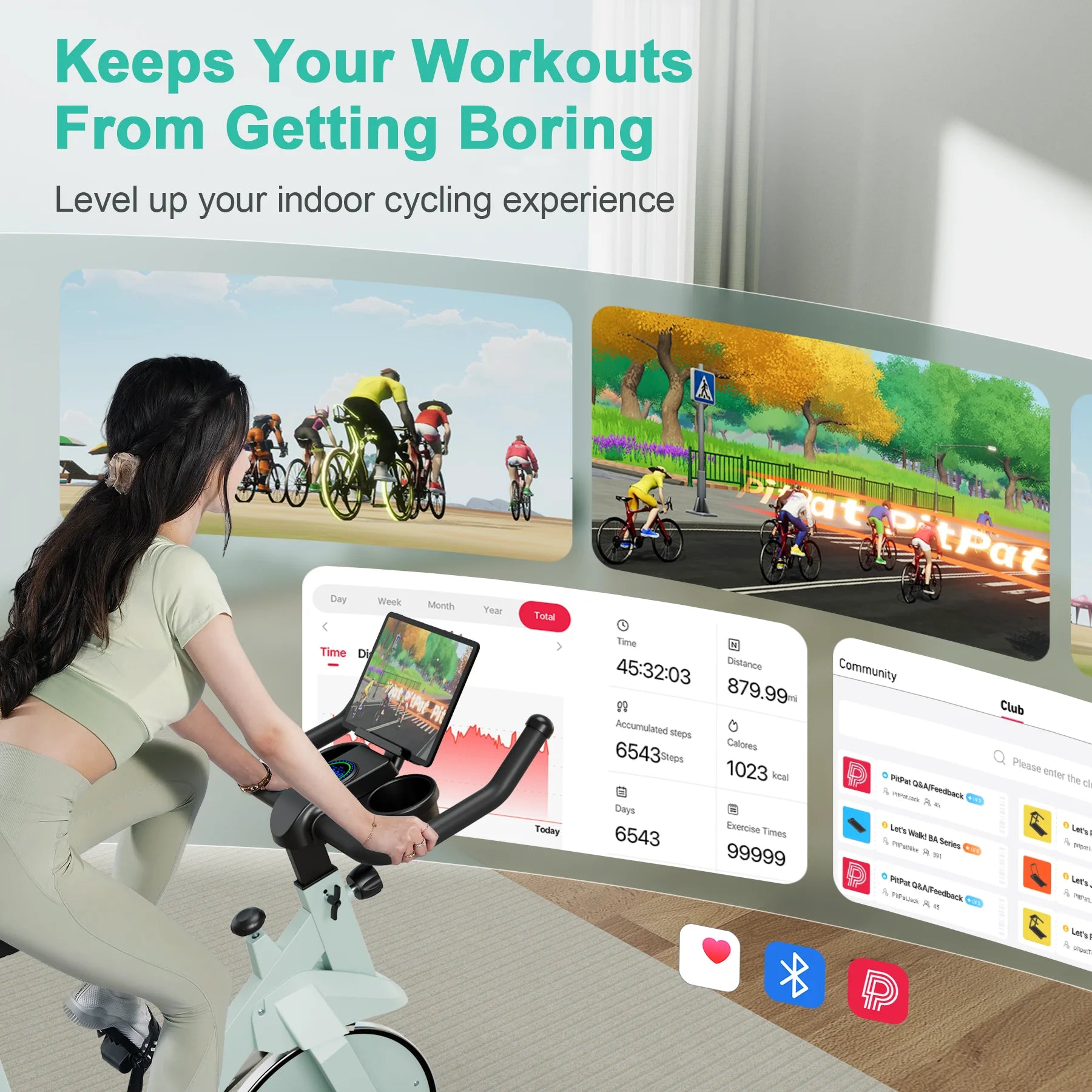 Superun 32 Level Magnetic Resistance Exercise Bike for Home Workout