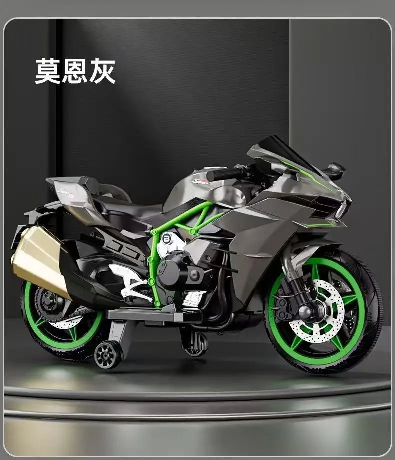 Anti-Slip Electric Toy Motorbike - 2-10Y Charging Ride-On Car with Durable Wheels & Realistic Engine Sound Effects electric car