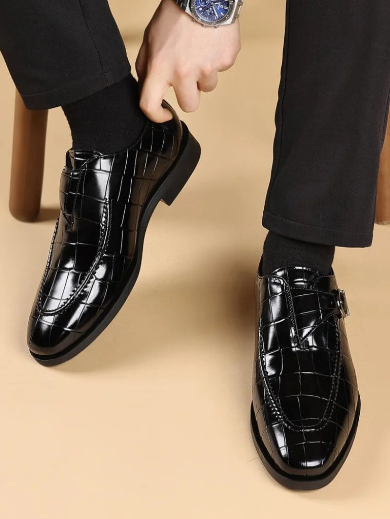 Autumn Retro Men Loafers SlipOn Formal Shoes For Business